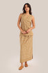 Embroidered cotton sleeveless top